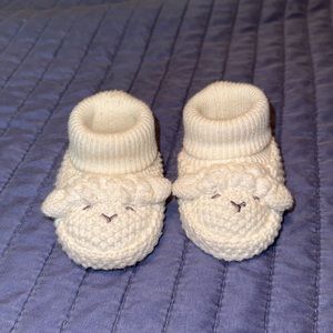 Knit Lamb Booties